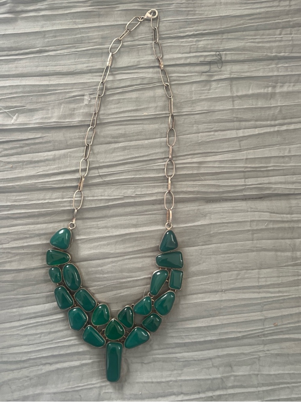 Green Statement Bib Necklace - Women Jewelry